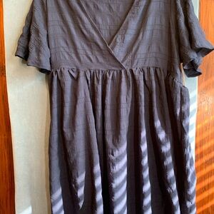 NAVY BLUE Textured‎ Dress